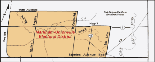 Markham-Unionville Electorial Map